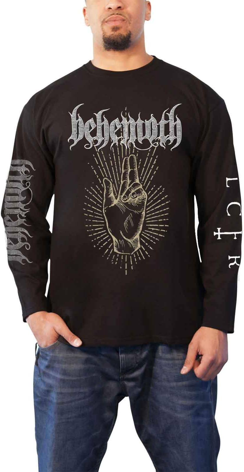 T Shirt LCFR Morning Star Rises Logo Official Mens Black Long Sleeve Medium