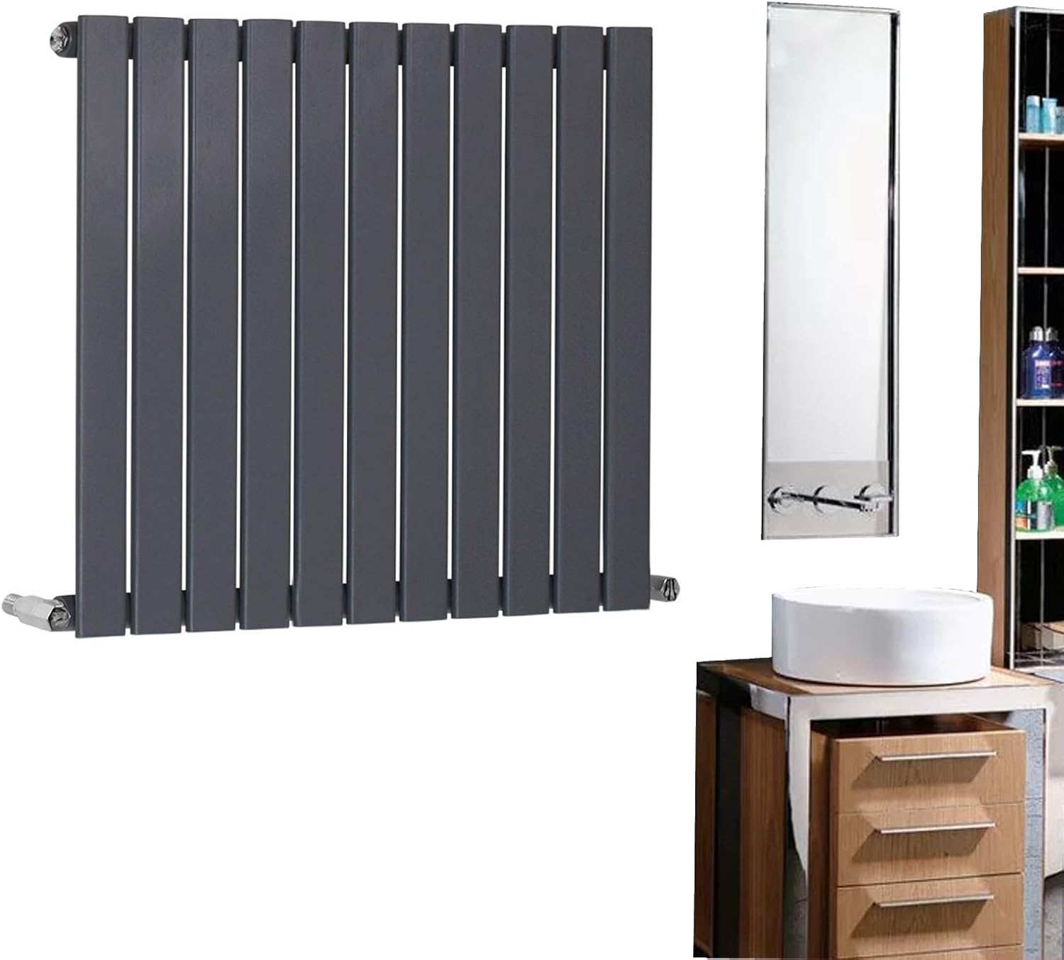 Designer Radiator Flat Panel, 600x748mm (19.6 x 24.5 Ft) Traditional