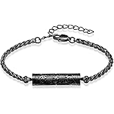 shajwo Cremation Jewelry Sunflower Cylinder Urn Bracelet for Human Ashes for Women Adjustable Memorial Keepsake Link Bracelet