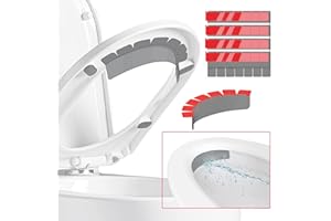 HEYSERI 4PCS Toilet Splash Guard, Potty Training Pee Guard for Toilet Seat Adult and Boys, Urine Deflector with Superglue, Prevents Kids and Men from Peeing Splash-Upgrade Super Stickiness (Black)