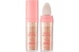 URQT Polvo De Hadas Fairy Dust Highlight Patting Powder - Full Body Contouring and Clavicle Pearlescent Patting Powder for Face and Eye, Halloween Sparkling Body Glitter Powder (#03 Golden brown)