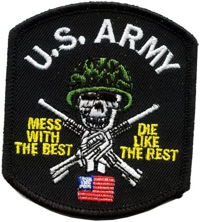 Iron-On Patch 0006 United States Army Skull Soldier