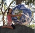 "Huge Inflatable Globe, 1 Meter in Diameter, Earthball"