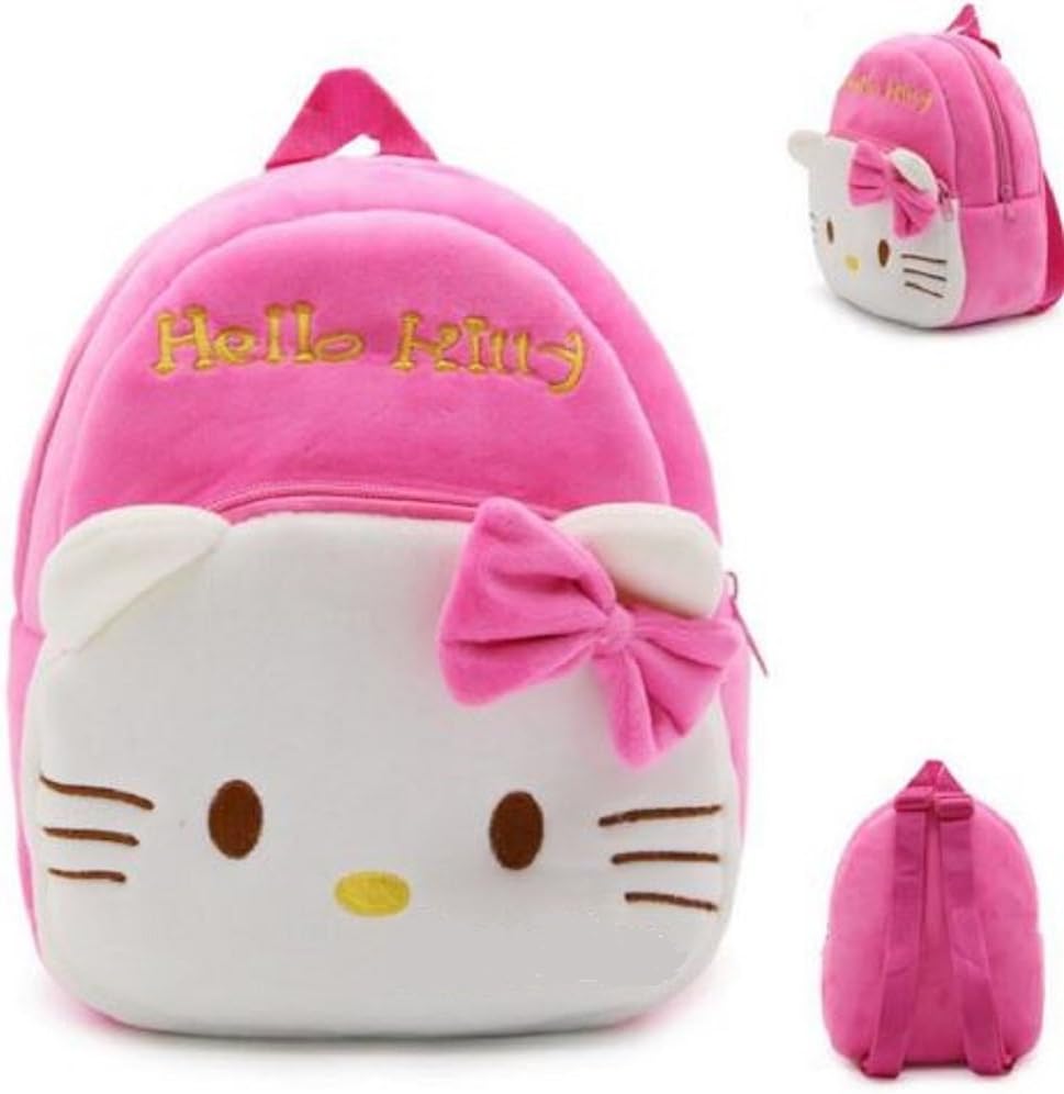 New Cute Plush Hello Kitty Mini Backpack for young Students Ages 3-5 Years old, Generic