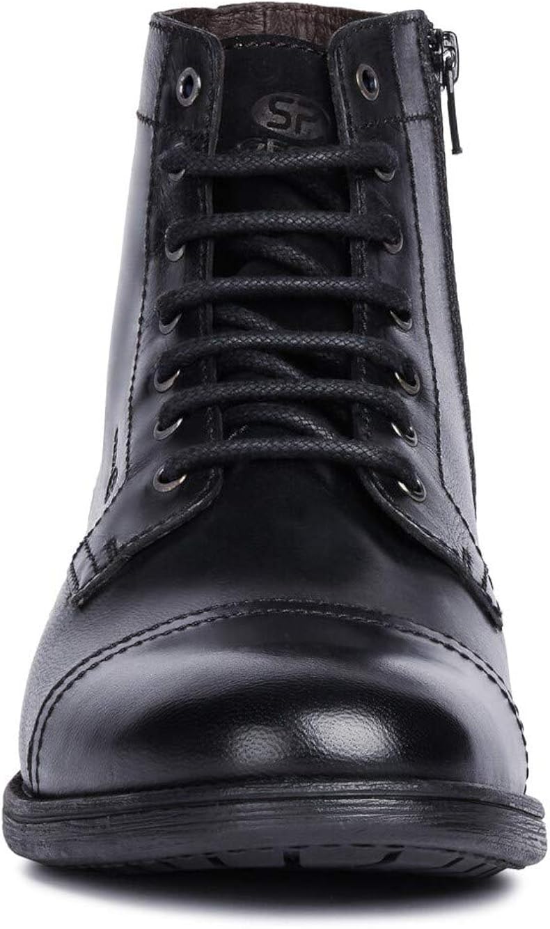 Stivaletto in vera pelle fatte a mano made in italy testa di moro