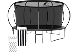 CITYLE Tranpoline 1500LBS 8 10 12 14 15 16 FT Tranpoline for Kids and Adults Tranpoline with Enclosure Net, Wind Stakes, Basketball Hoop, Heavy Duty Recreational Tranpolines - ASTM Approved
