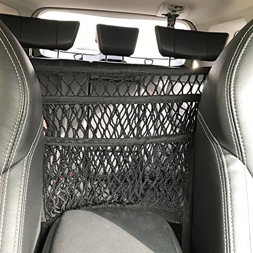 3-Layer Universal Car Seat Storage Mesh-Storage Netting Pouch,Tissue Purse Holder, Seat Back Net Bag, Barrier of Backseat Pets Children Kids.