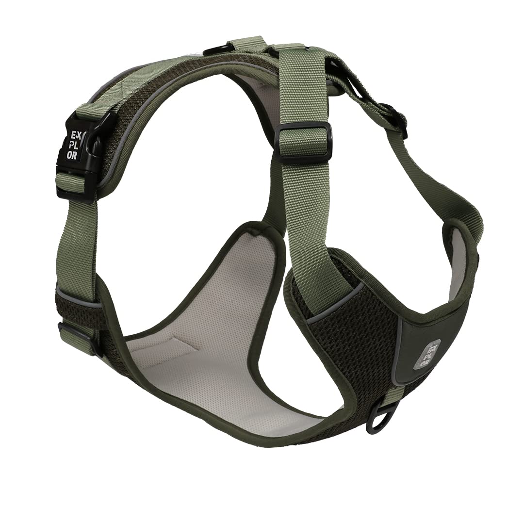 duvoplus, Comfortable and Contemporary Ultimate Fit No Pull Classic Harness XS - 20-40cm - 37-45cm Undercover Green Waterproof Durable Quality Ideal for Walking