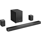 Hisense AX Series 5.1.2 Ch 420W Soundbar with Wireless Subwoofer & Wireless Rear Satellite Speakers, and Dolby Atmos AX5120G,