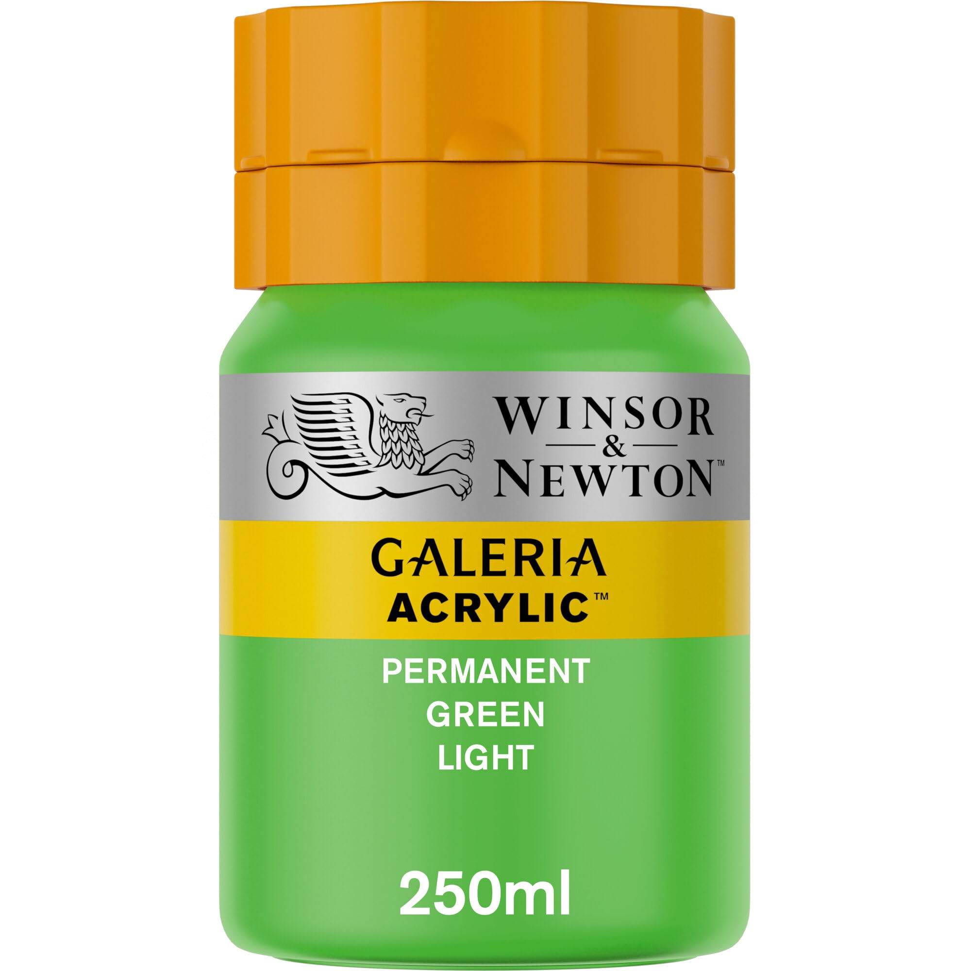 Winsor & Newton Series 1 250ml Bottle Galeria Acrylic Colour with Nozzle Cap - Permanent Green Light — image 1