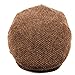 Men's Premium Wool Blend Tweed Flat IVY newsboy Collection Hat,Brown Tweed,X-Large