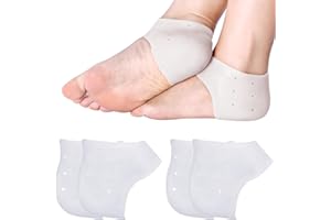 Heel Protectors, 2 Pairs Silicone Heel Cushions for Back of Heel, Gel Heel Pads Cushion for Blister Prevention Achilles Tendi