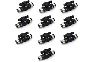 ANHAN 8mm Push to Connect Ball Valve Union Air Flow Control Valve Quick Connect Tube Fittings Pneumatic Valve Air Hose Fittin