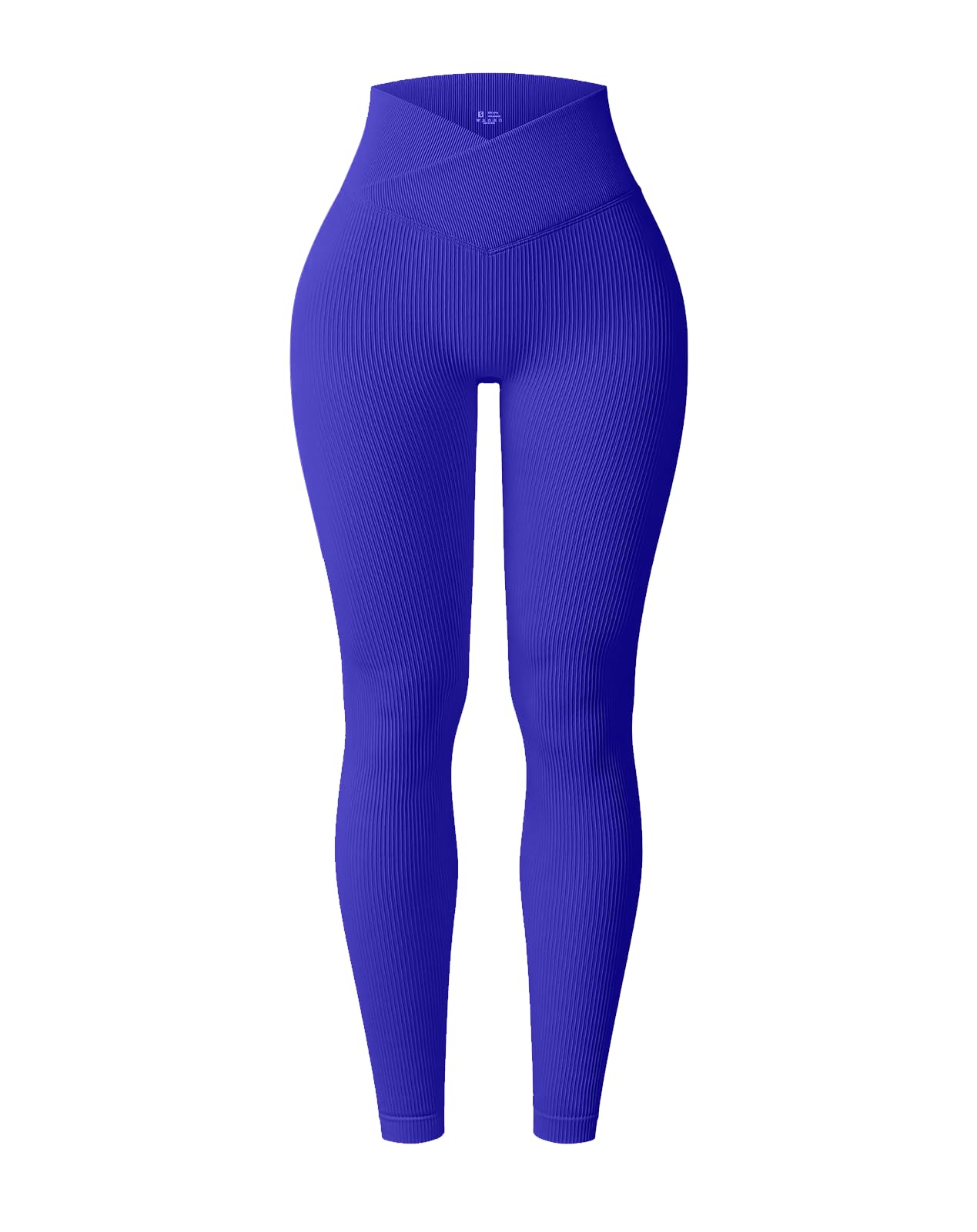 YOAKUKA Yoga Ribbed Leggings for Women High Waisted Tummy Control Seamless Butt Lifting Crossover Workout Gym Athletic Pants