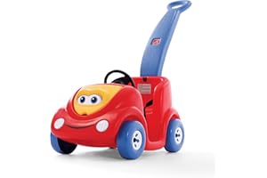 Step2 Push Around Buggy Kids Push Car, Ride On Car with Seat Belt and Horn, Toddlers Ages 18 Months - 3 Years Old, Max Weight 50 lbs., Easy Storage, Ideal Stroller Substitute, Red