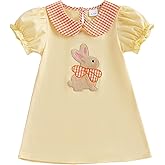 Toddler Baby Girl Mardi Gras Dress Smocked Gingham Mask Hat Peter Pan Collar Dresses Kids Carnival Outfit