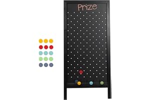 Ilyapa Extra Large Prize Drop Board Game - 28x57 Inch for Events, Trade Show & Carnival, Double Sided Wooden A-Frame Chalkboard Sign, Eraser