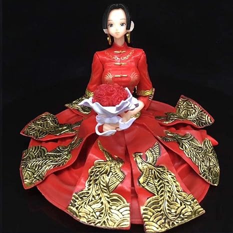 Amazon Co Jp ワンピースgkボアハンコック赤い着物のウェディングドレス座っている態度アニメモデルpvc素材キャラクターフィギュア装飾的な装飾品ボーイフレンドのための誕生日プレゼント ホーム キッチン