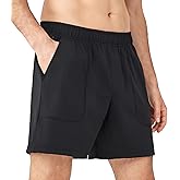 Separatec Mens Athletic Shorts Quick Dry with Fixed Zipper Pockets - Stretch Workout Running Gym Shorts Men