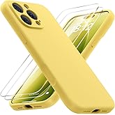 FlyReal Magnetic for iPhone 16 Pro Max Case, Compatible with MagSafe, (Integrated Silicone Camera Control Button & Camera Protection) +Screen Protectors, Microfiber Lining Case 6.9", Yellow