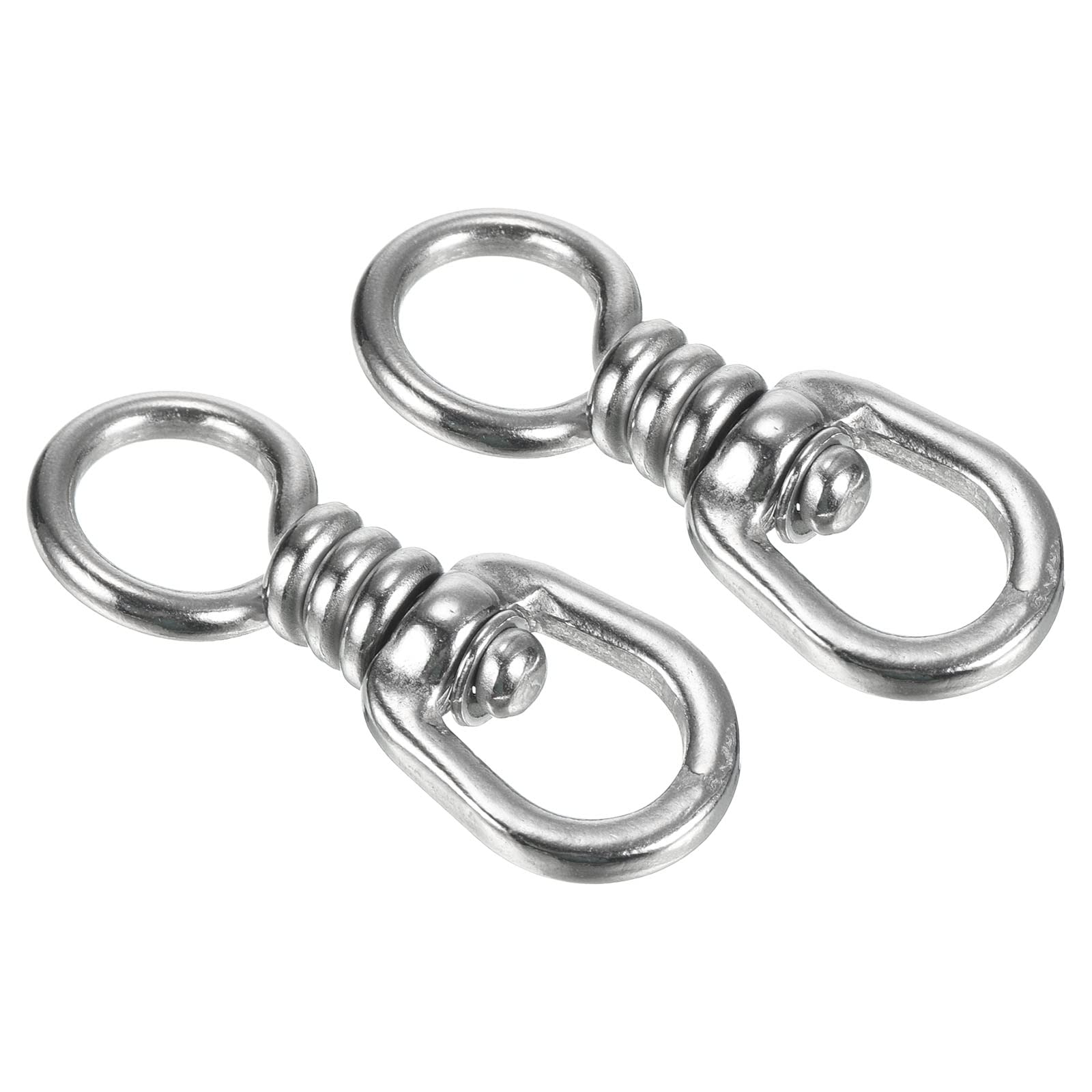 PATIKIL Fishing Swivel, 5 Pack 363lb Stainless Steel Hook Lure Connector for Saltwater Fishing, Silver