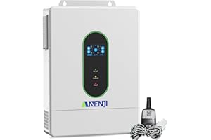 ANINEREL 12000W Solar Hybrid Inverter 48V DC to 120V/240V AC Split Phase, Pure Sine Wave, Built-in 2 MPPT Controller, Max. 220A Battery Charging, Support Parallel 6 Units, for Home On/Off-Grid Systems