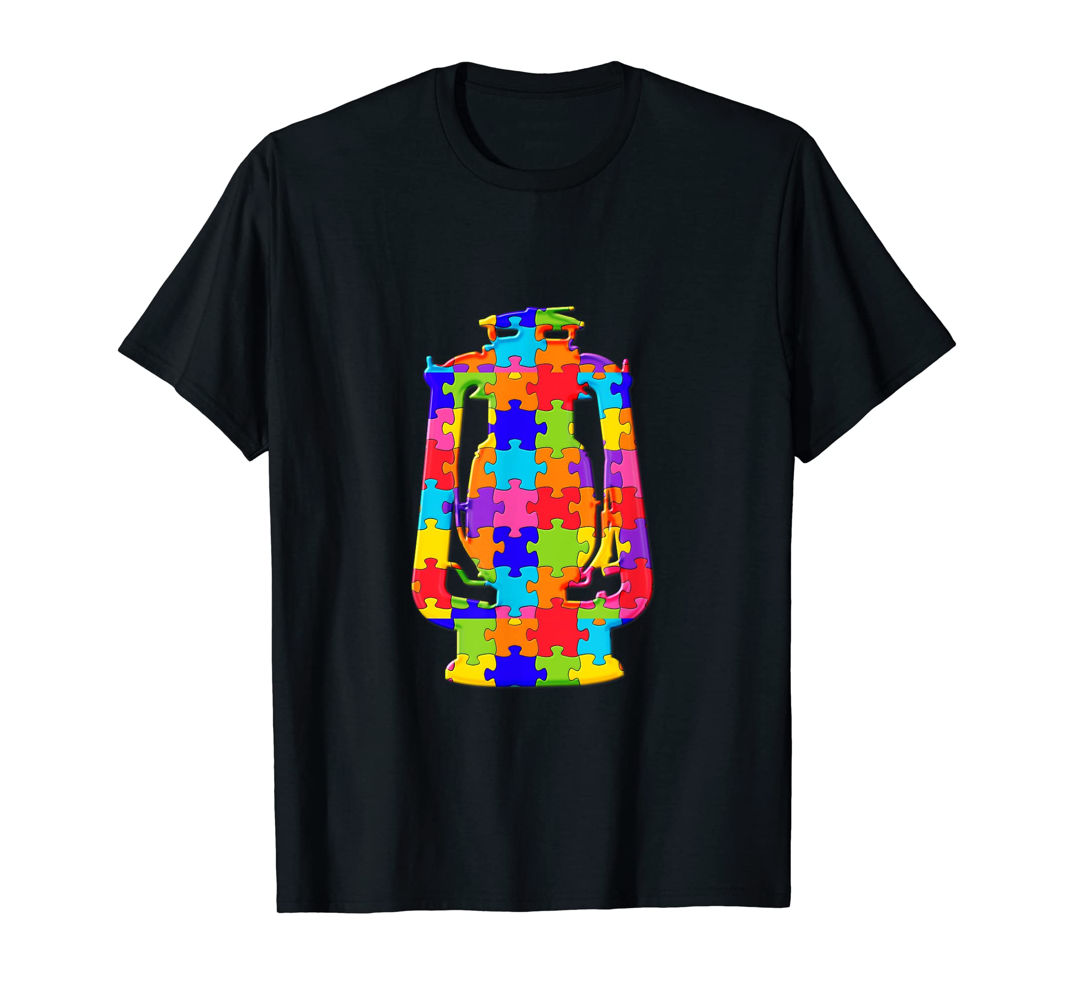 Lantern Lamp Jigsaw Autism Puzzle T-Shirt