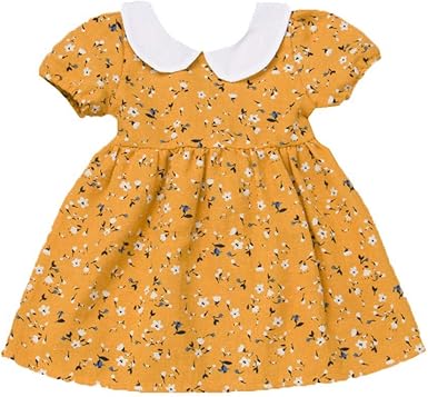 YWLINK Bebé El Verano Manga Corta Florales Vestido con Cuello ...