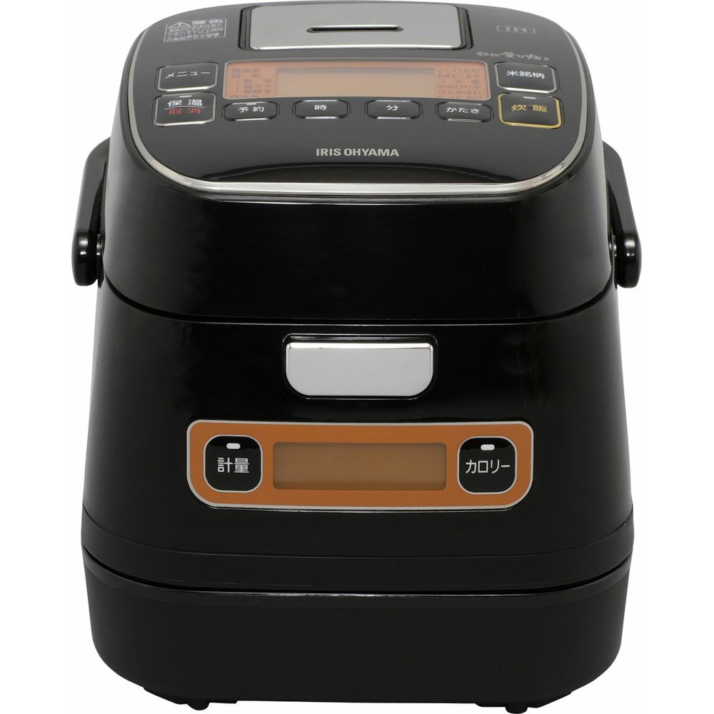 IRIS OHYAMA IH Jar Rice Cooker (3Go) (Measurement Cooking & Calorie Calculation Function) RC-IA31-B (BLACK)【Japan Domestic genuine products】