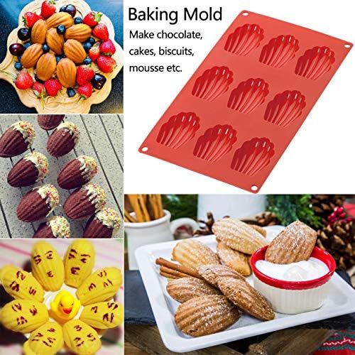 Lot de 3 moules à madeleines en silicone à 9 trous Moule Forme Gâteau Cannelé Résistance Aux Hautes Températures pour gâteau, gelée, pudding, mousse, pâtisserie, bricolage, sans bpa - Cuisine A Vivre Lot de 3 moules à madeleines en silicone à 9 trous Moule Forme Gâteau Cannelé Résistance Aux Hautes Températures pour gâteau, gelée, pudding, mousse, pâtisserie, bricolage, sans bpa