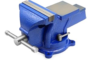 Nakkaa 4" Bench Vise Ductile Cast Iron Bench Vise with 360° Flexible Swivel Locking Base Heavy Duty Home Work 4 Inch Bench Vice 11IB/5KG