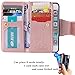 iphone 6S Plus Wallet Case,Auker Trifold 9 Card Holder+Makeup Mirror Girly Vintage Book Leather Flip Flop Magnetic Closure Folding Stand Purse Case Cover with Cash Pocket for iphone 6 Plus (Rose Gold)