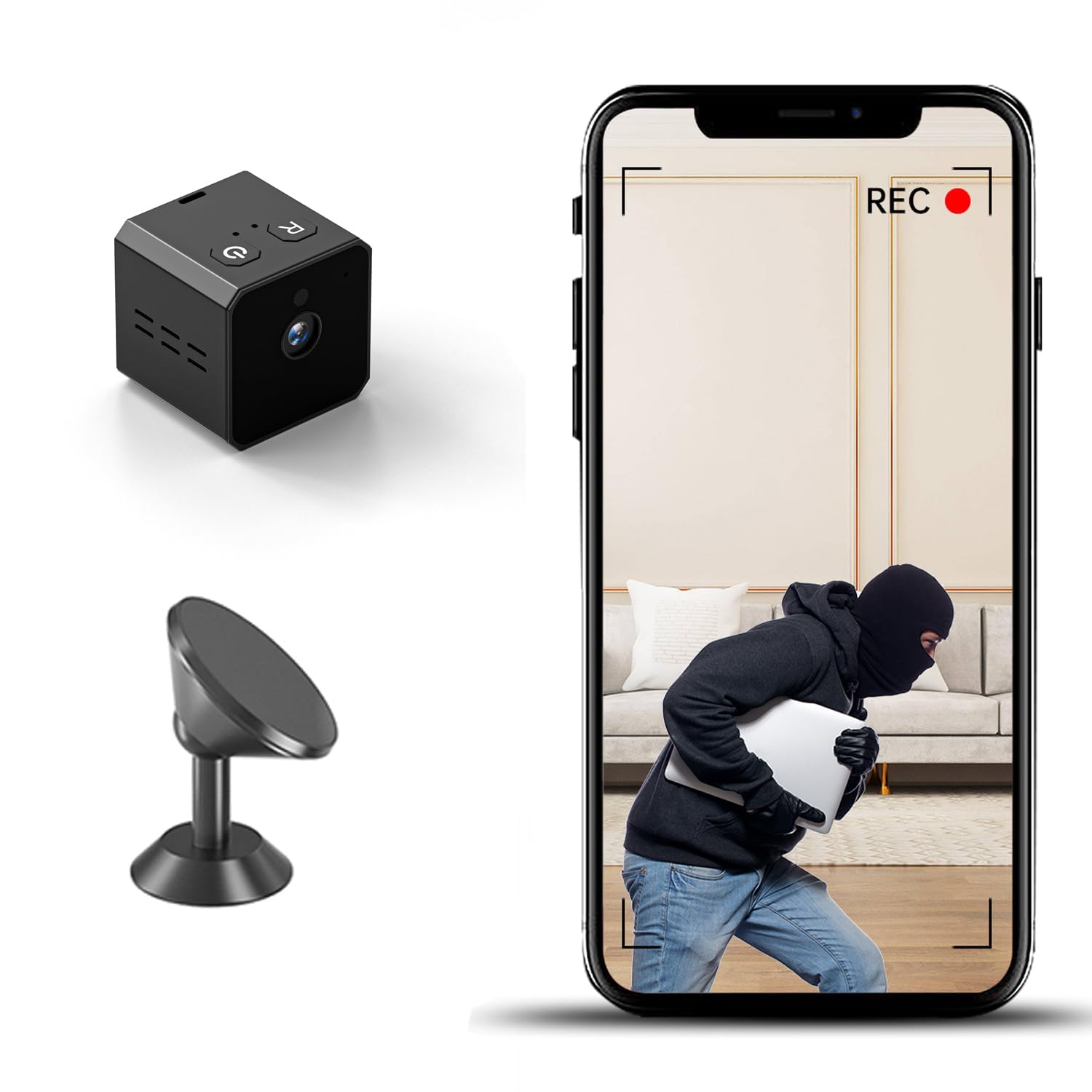 Pinhole Camera Setting Up Spy Camera In Bedroom Spy Camera Hidden Camera  Mini WiFi Nanny Cam, image size:1500x1500