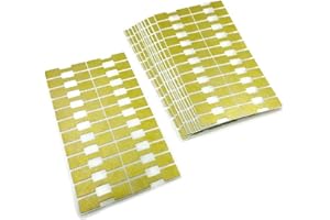FLANICAUSA 1000 Pieces Jewelry Repair, Price and Indentification Tags/Tyvek Self Adhesive Rectangular Dumbbell/Barbell Jewelry Price Tags (Goldtone)