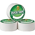 Duck 285635 Color Duct Tape 3-Pack, 1.88 Inches x 20 Yards, 60 Yards Total, 3-Roll Pack, White, 3 Piece