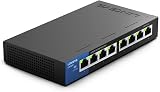 Linksys LGS108 8-Port Desktop Gigabit Unmanaged Network Switch