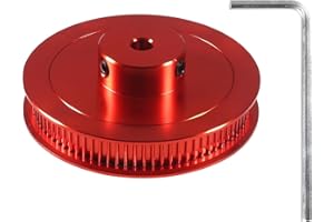 DIANN 80T Pulley Synchronous Wheel 5mm Bore GT2 Timing Belt Pulley 80 Teeth Compatible with Voron 2.4 3D Printer 6mm Width Belt Red