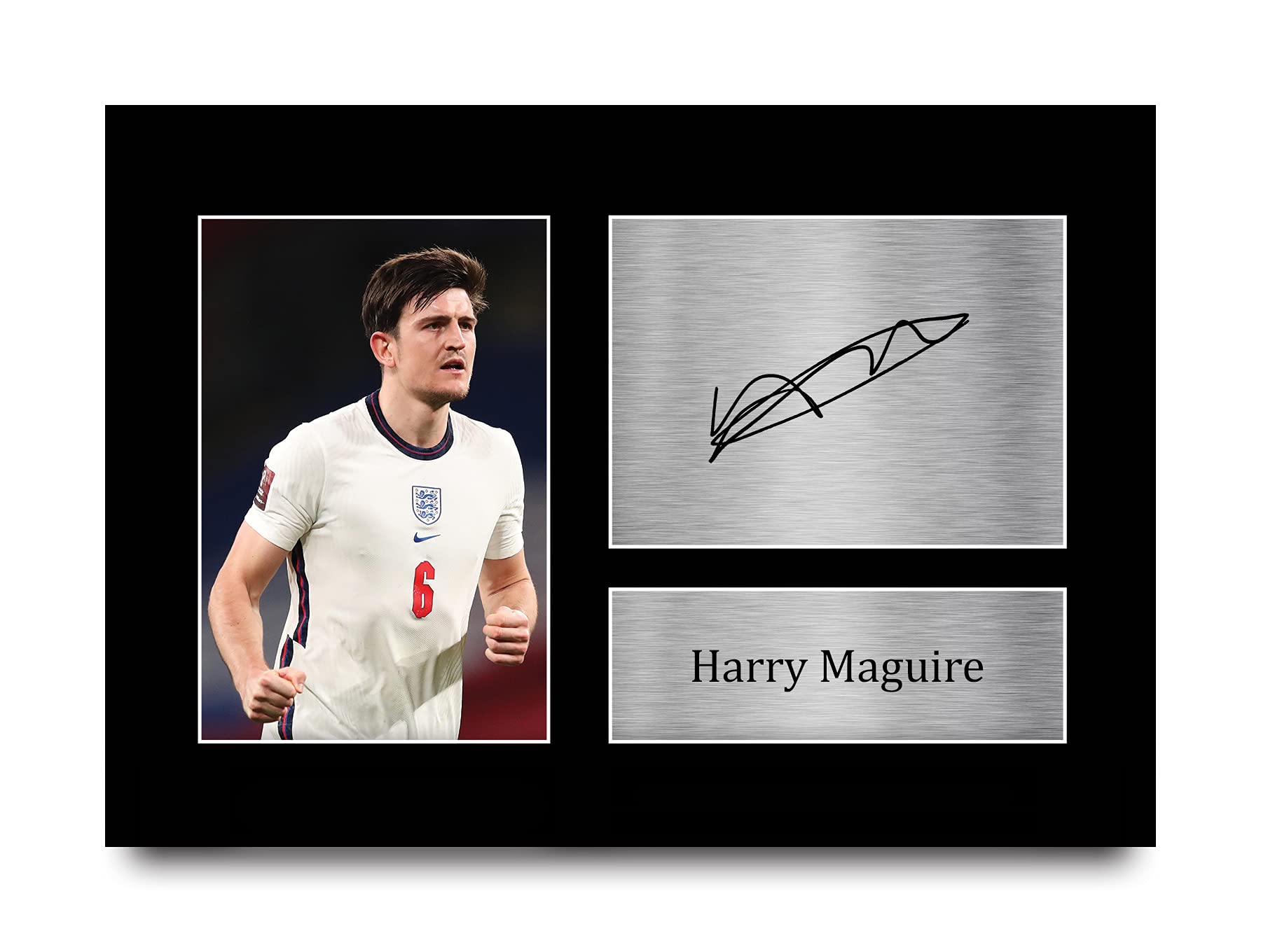 HWC Trading A4 Harry Maguire England Gifts Printed Signed Autograph Picture for Football Fans and Supporters