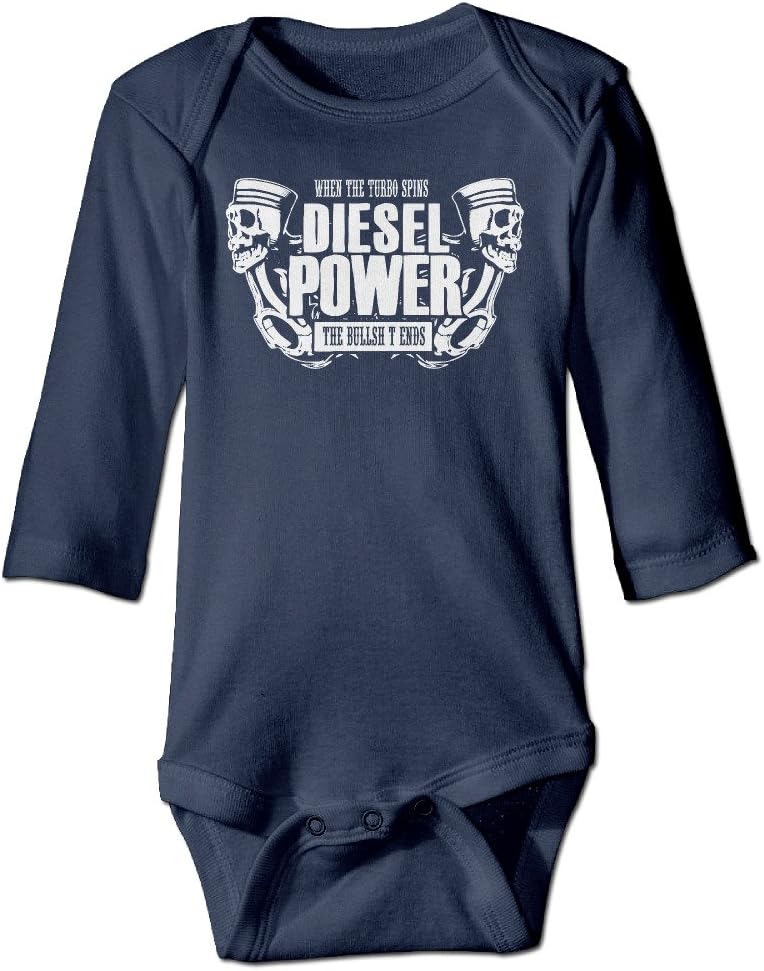 Diesel Power When The Turbo Spins Newborn Infant Fashion Bodysuit Baby Onesies Clothing Long Sleeve