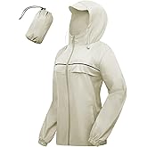 SWISSWELL Rain Jacket Women Lightweight Packable Waterproof Raincoat with Hood Windproof Windbreaker for Hiking Running