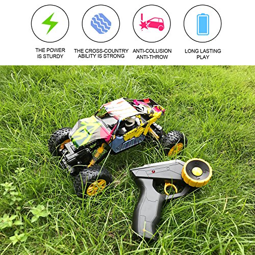 MaxTronic RC Car 4WD Off Road Rock Crawler 2.4GHz 1/18 Radio Remote Control Vehicle Dual Motors Graffiti High Speed Racing Monster Truck - Thumbnail 2