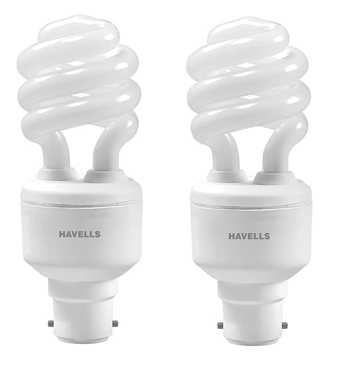 Havells T3 B-22 15-Watt Spiral Shape CFL Bulb (Cool Day Light and Pack of 2)