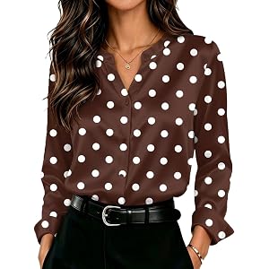 Zeagoo Women's Tops Satin Silk Long Sleeve Button Down Shirts S-2XL | Satin Long Sleeve Collared Blouse for Business Casual,O