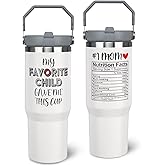 Mothers Day Gifts for Mom - 30 oz Tumbler with Handle and Straw, Vacuum Insulated Water Bottle Stainless Steel, Leak Proof Travel Mug Funny Mama Cup for Women Birthday Christmas Gift from Daughter Son