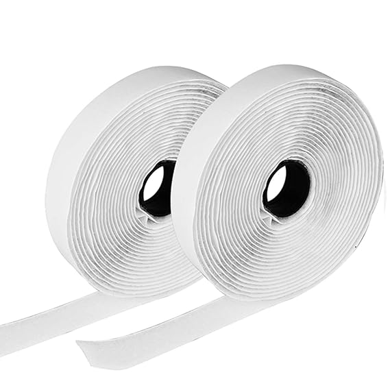 Etmury Doppelseitig Klebende,Klettband selbstklebend Doppelseitig klebende Klettband selbstklebend [5m],Haftkraft Regen und Sonne beständiges,für alle Arten von Grafikrahmen Installation 20mm Breit