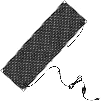 automoris 60inch x 20inch Rubber Snow Melting Walkway Mat with Reflective Strip and Power Cord, Snow & Ice Melting Mats Slip-