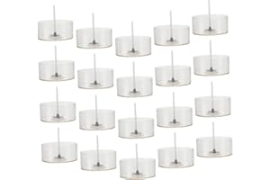 IWOWHERO Plastic Tealight Candle Mold with Cotton Wicks DIY Candle Making Kit Round Tealight Holders for