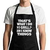 Xtilkmght Funny Grilling Aprons for Men with 2 Pockets - Adjustable BBQ Cooking Apron, Dad Gifts for Birthday Father's Day