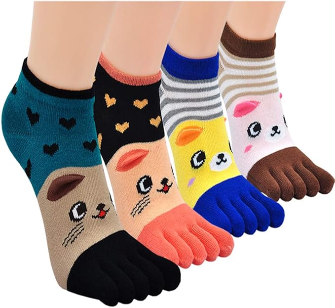 Toe Socks Women Five Finger Socks Cotton Breathable Toe Socks for Women