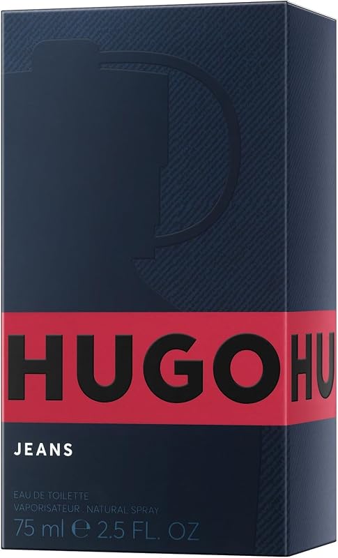 HUGO Jeans Eau de Toilette para Hombre | Fragancia masculina aromática fougère con notas de pomelo y menta piperita | 125 ml